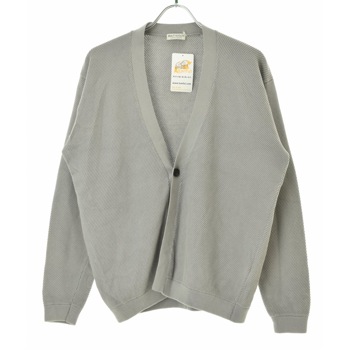【中古】【期間限定値下げ】UNITED ARROWS BEAUTY & YOUTH / ユナイテッド アローズ ビューティ アンド ユース1228-199-0674 コットンニット長袖カーディガン【cacfafbi-m】