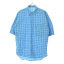 【中古】古着 / フルギチェックプリント半袖シャツ【caceahda-m】