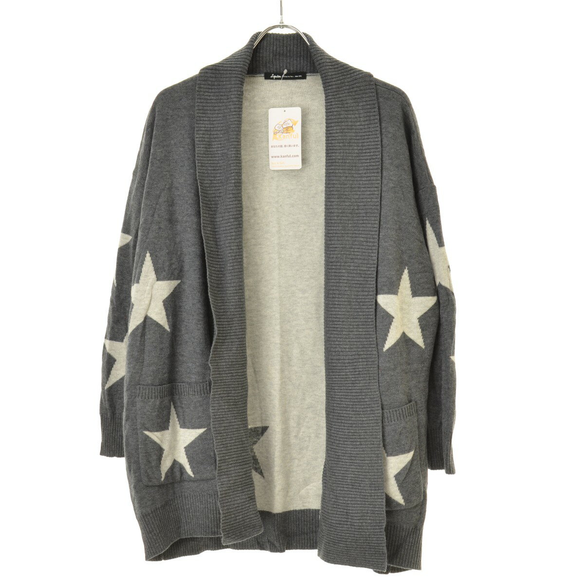Rakuten - 【中古】LIP STAR / リップスター星柄ニットロング長袖カーディガン【cacgabai-l】