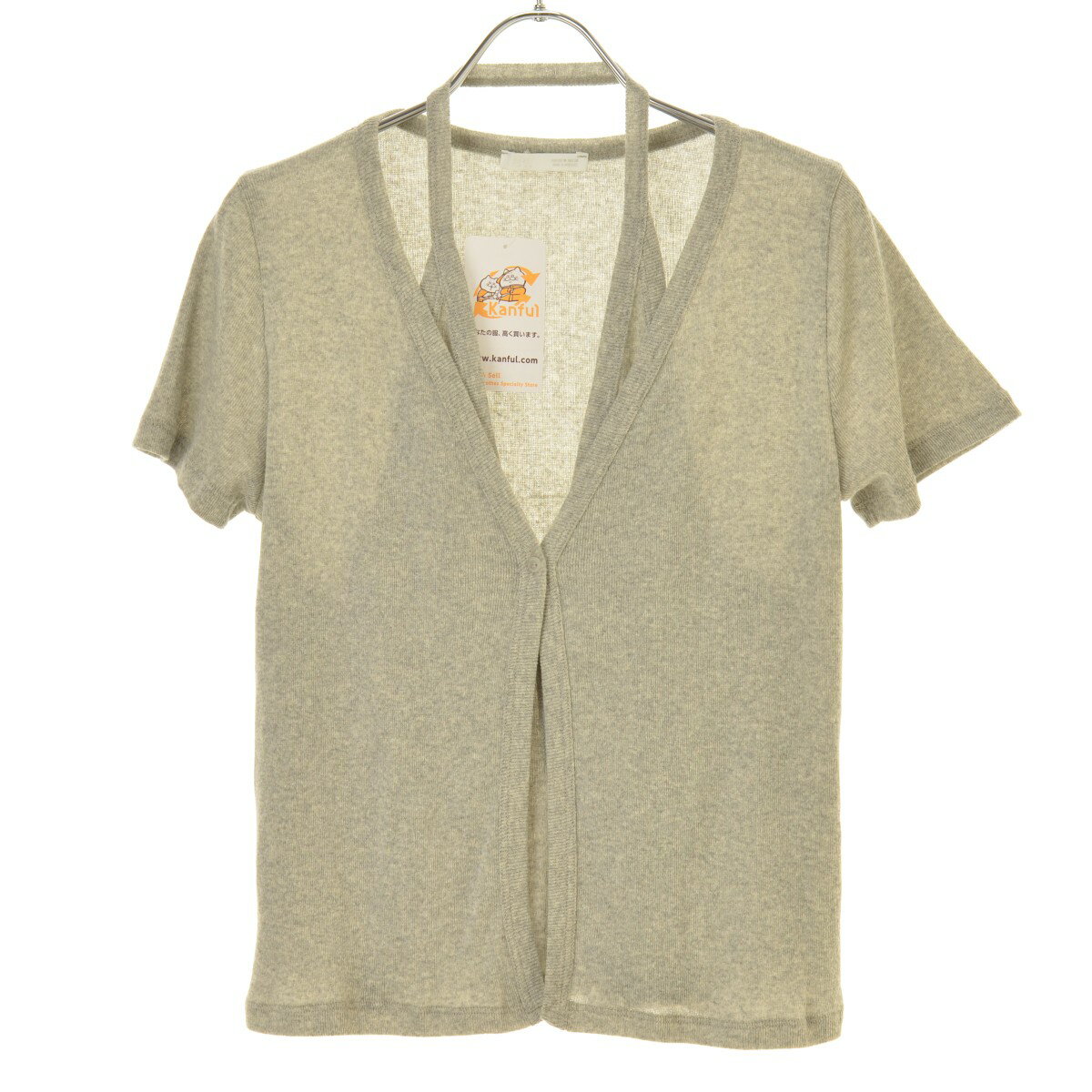 【中古】ZARA / ザラダブルホルターネックトップ半袖ニット【cacfajbh-l】