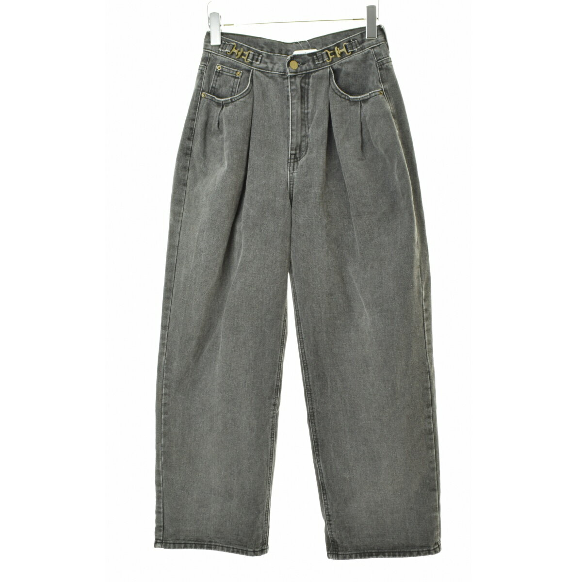 【中古】【期間限定値下げ】jumelle / ジュメロJM20PT005 フックワイドデニムパンツ【cacgadae-l】