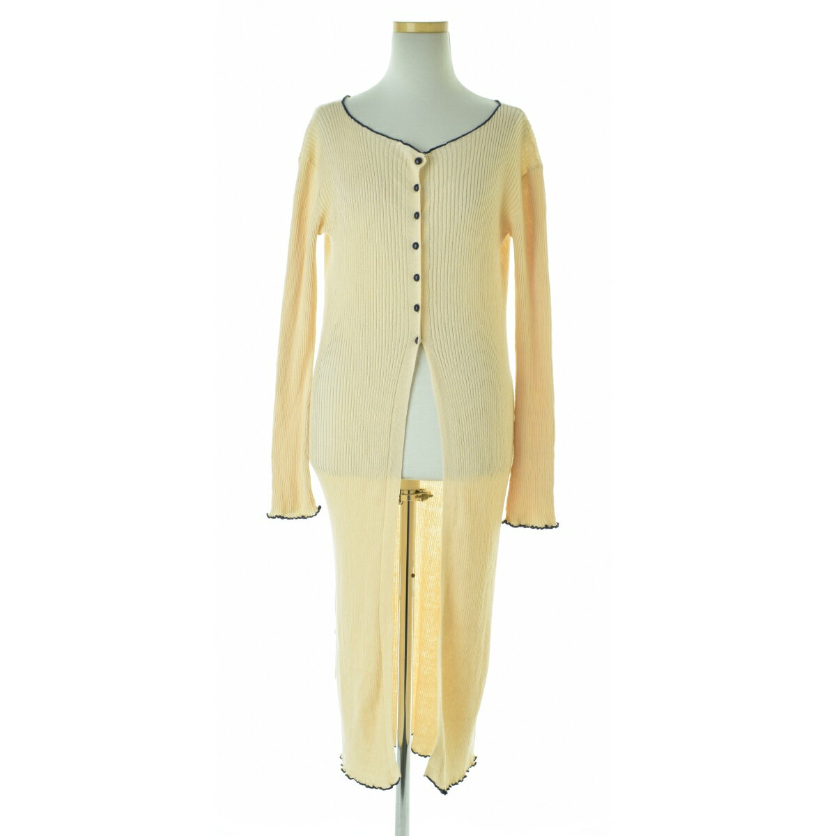 【中古】JOCOMOMOLA / ホコモモラGJSJA-32170 スリットロング ニット カーディガン ガウン長袖カーディガン【cacfaebi-l】