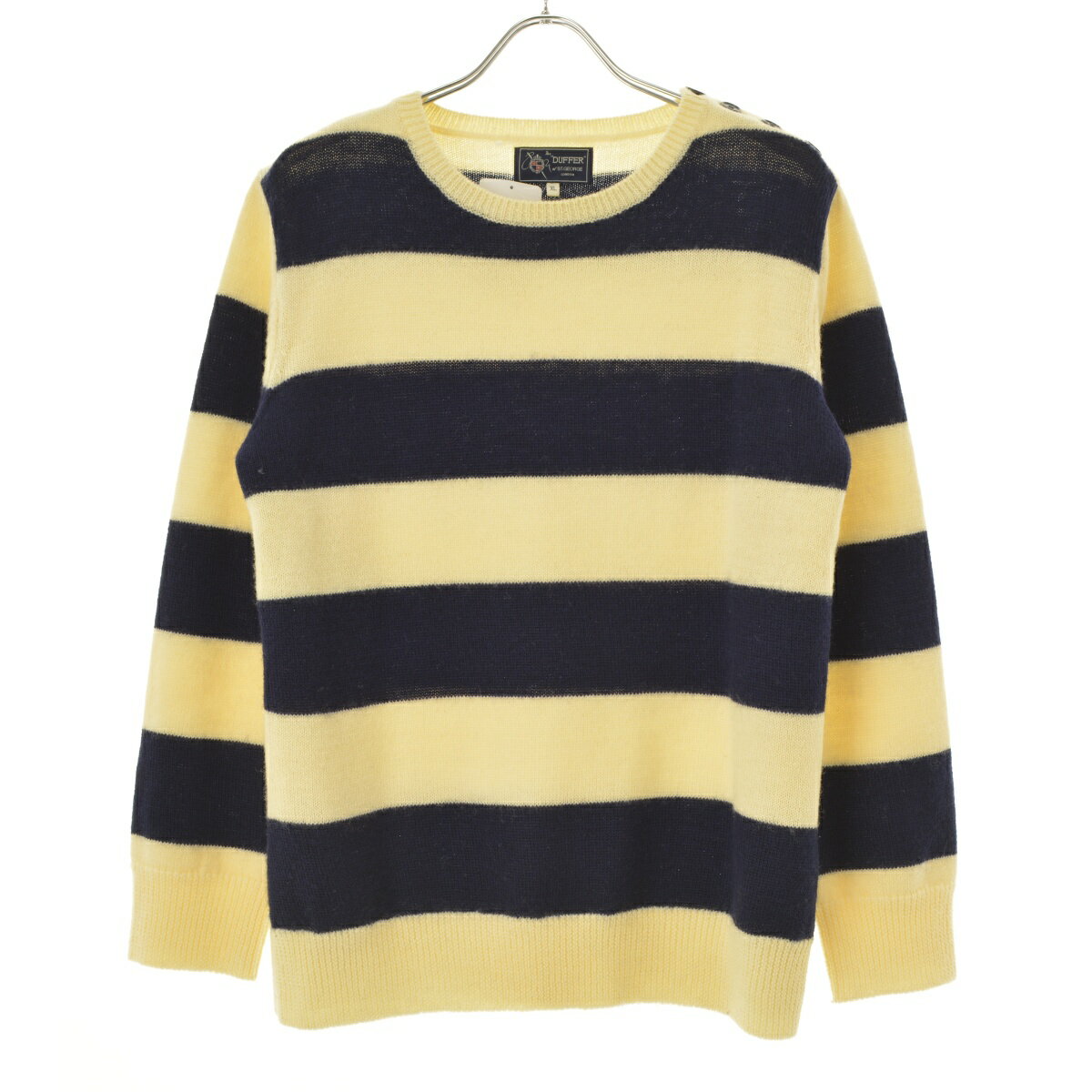 【中古】The DUFFER of St.GEORGE / ザダファーオブセントジョージ267351 ボーダーウール長袖ニットセーター【cacgafad-m】