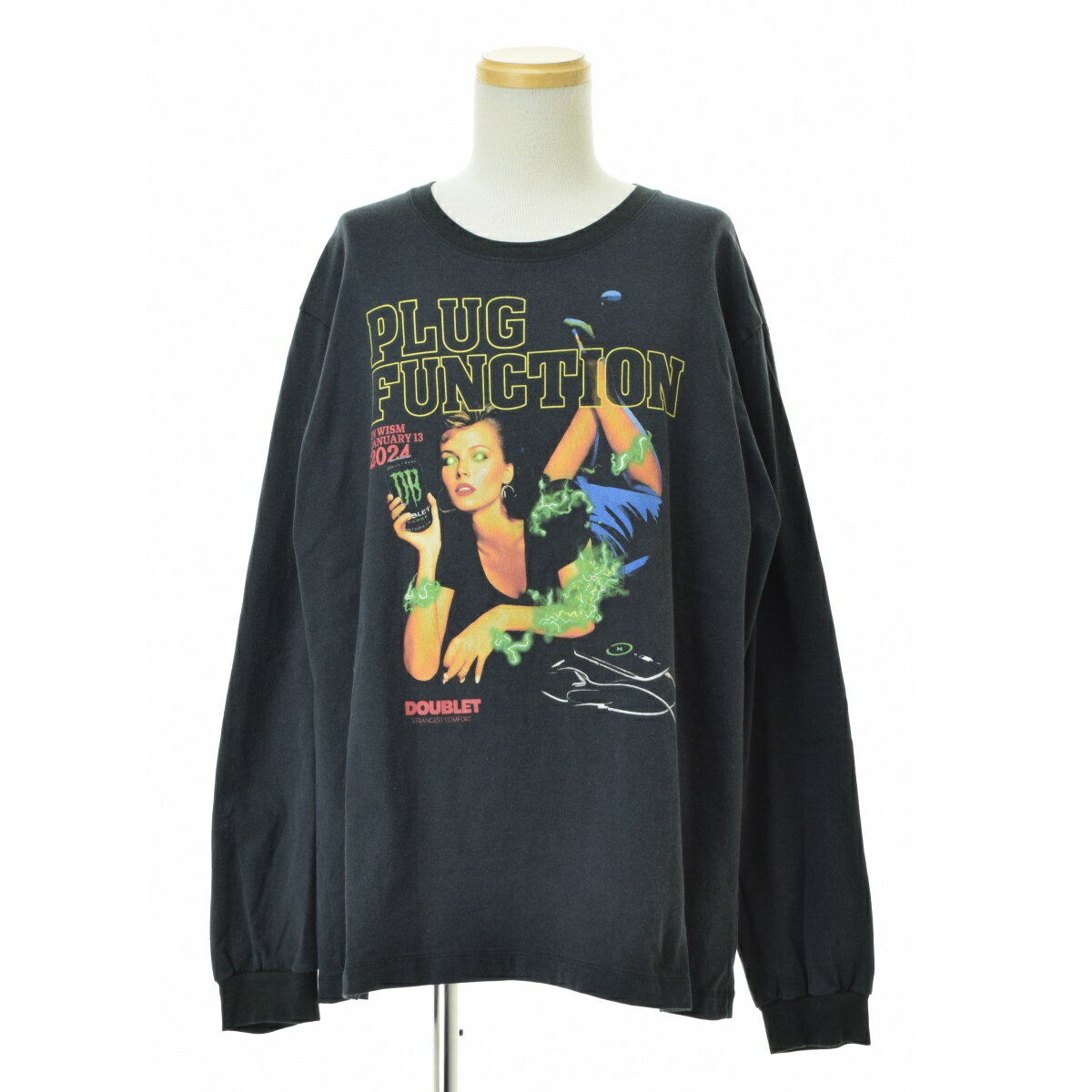 【中古】doublet × WISM / ダブレット × ウィズム24SS 24SS71WN19 別注 CHARGE T-SHIRT チャジT長袖Tシャツ【cacgabcj-m】