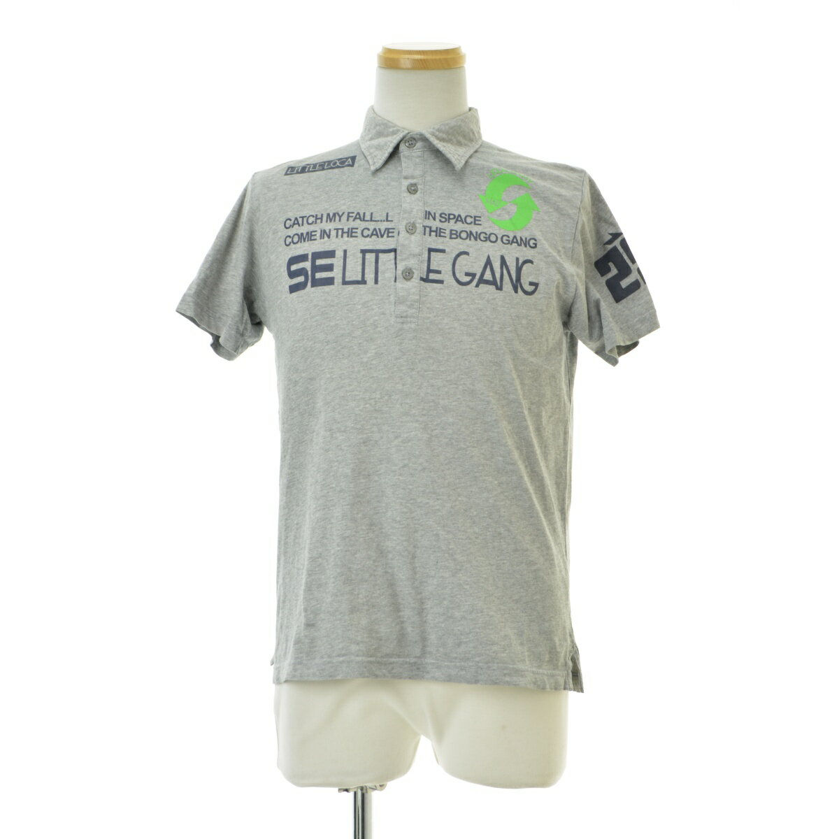 【中古】【期間限定値下げ】IKKa / イッカプリント半袖ポロシャツ【cacfafaf-m】