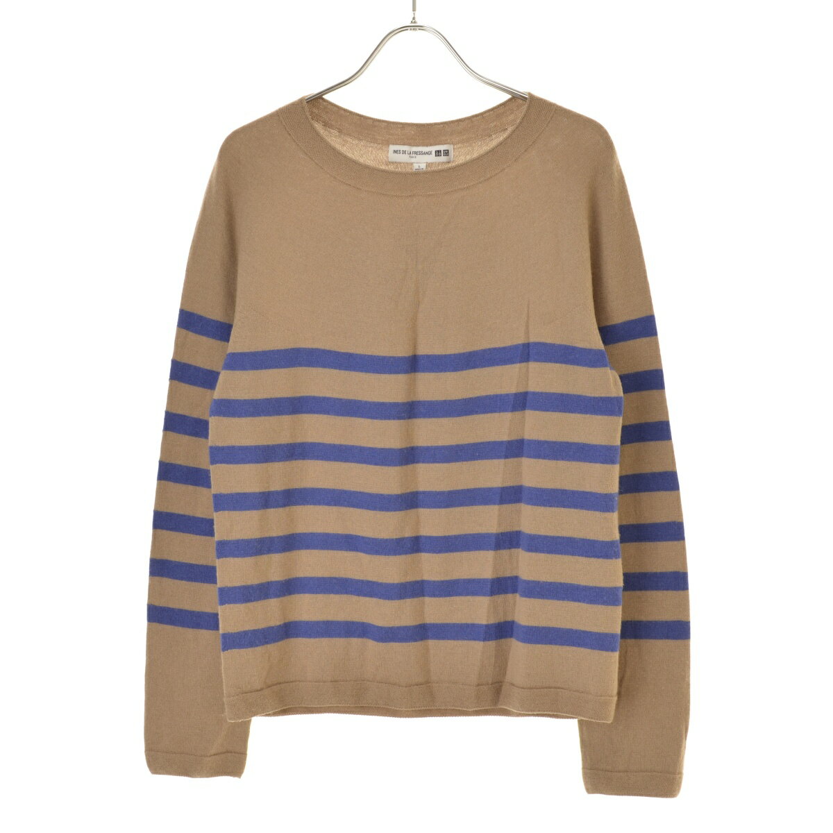 INES DE LA FRESSANGE PARIS × UNIQLO / INES DE LA FRESSANGE PARIS × ユニクロ3Dエクストラファインメリノボーダーセーター長袖ニットセーター