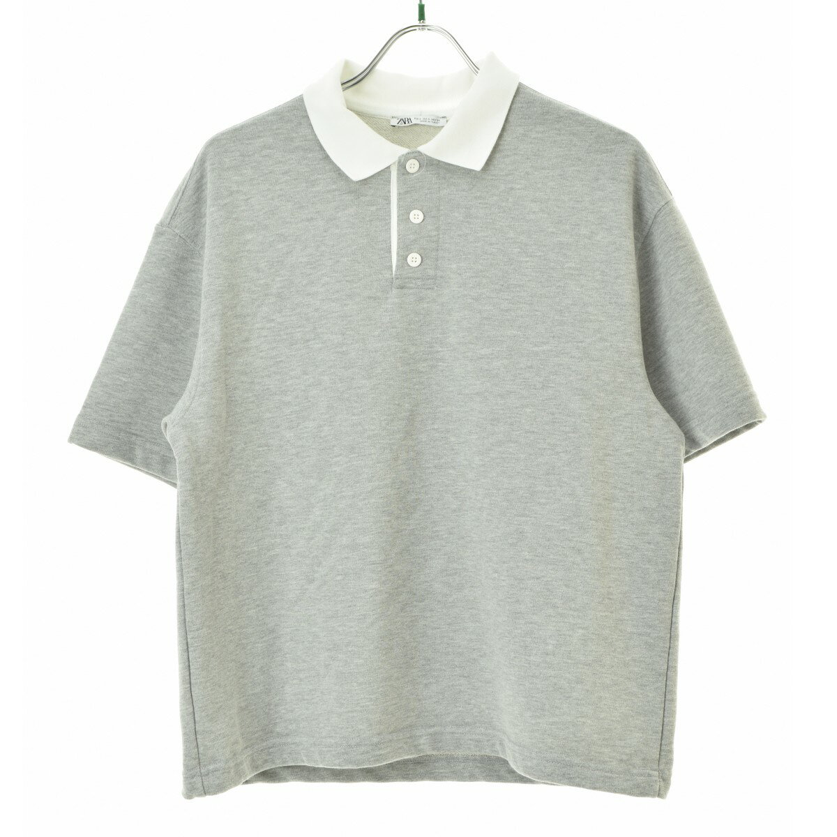【中古】【期間限定値下げ】ZARA / ザラ0761/339/803 スウェット半袖ポロシャツ【cacgaddb-m】