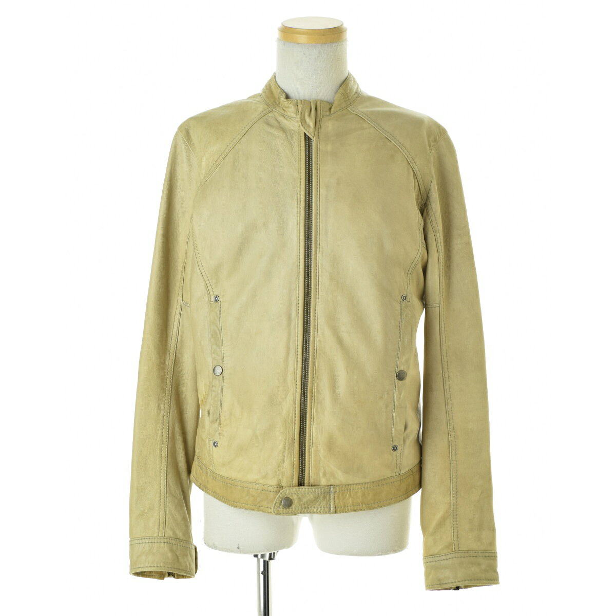 樂天商城 - 【中古】【期間限定値下げ】DIESEL / ディーゼル羊革 レザーライダースジャケット【cacgaccd-m】