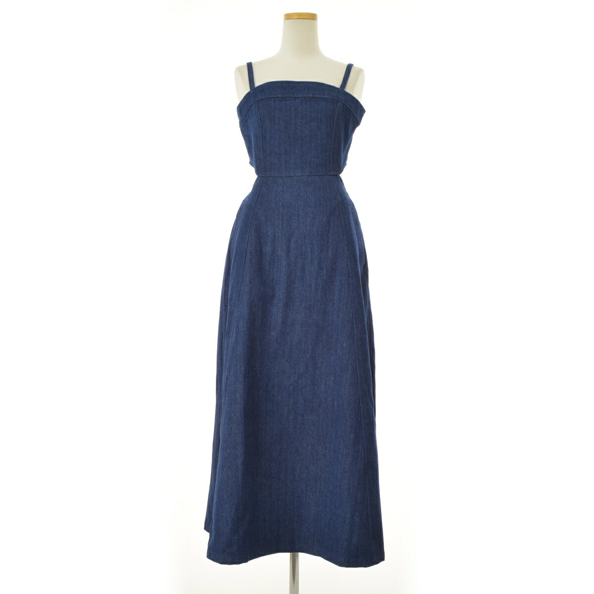 【中古】ZAMPA / ザンパurban hymns デニムバックオープンビスチェワンピース ロングキャミソールワンピース【cacfafbd-l】