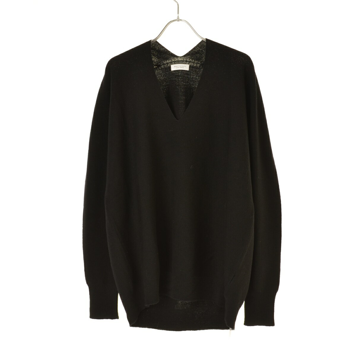 【中古】【期間限定値下げ】UNITED ARROWS BEAUTY YOUTH / ユナイテッド アローズ ビューティ アンド ユース1613-299-3289 ホールガーメントバックボリュームVネックニット長袖ニットセーター【cacgacae-l】
