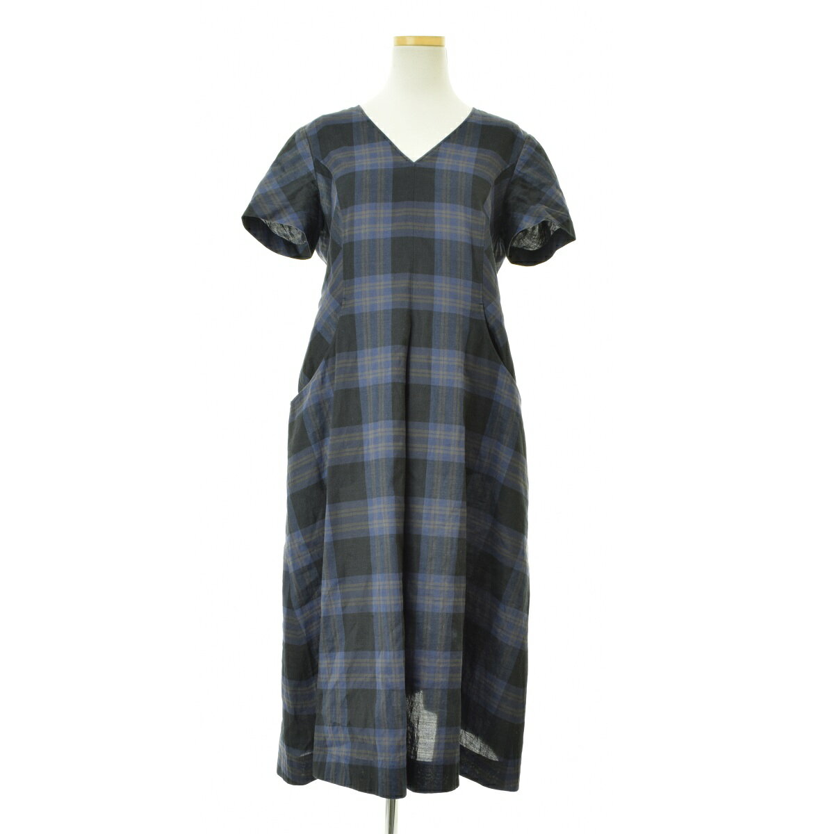 Rakuten - 【中古】SWINSWING / スウィンスィングチェックロング半袖ワンピース【cacfbcag-l】