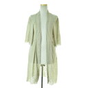 【中古】mina perhonen / ミナペルホネンQS8365 sorbet シルクナイロンレースロング七分袖カーディガン【caceajbi-l】