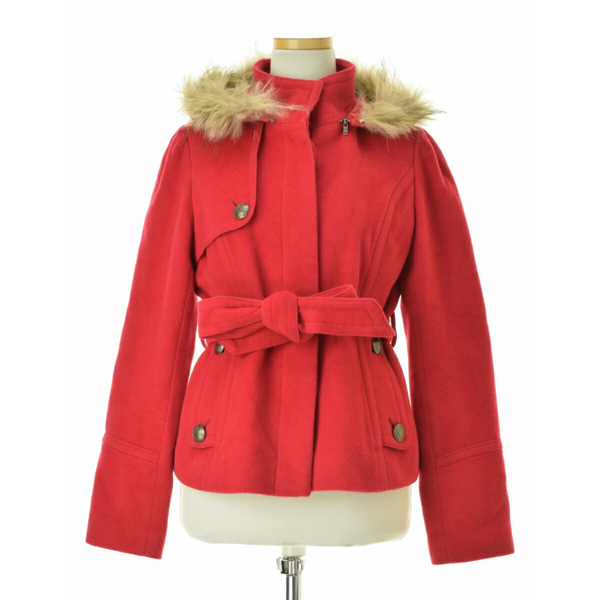 【中古】rosebullet / ローズブリットファーフード付 アンゴラ混ウールジャケット【cacfajci-l】