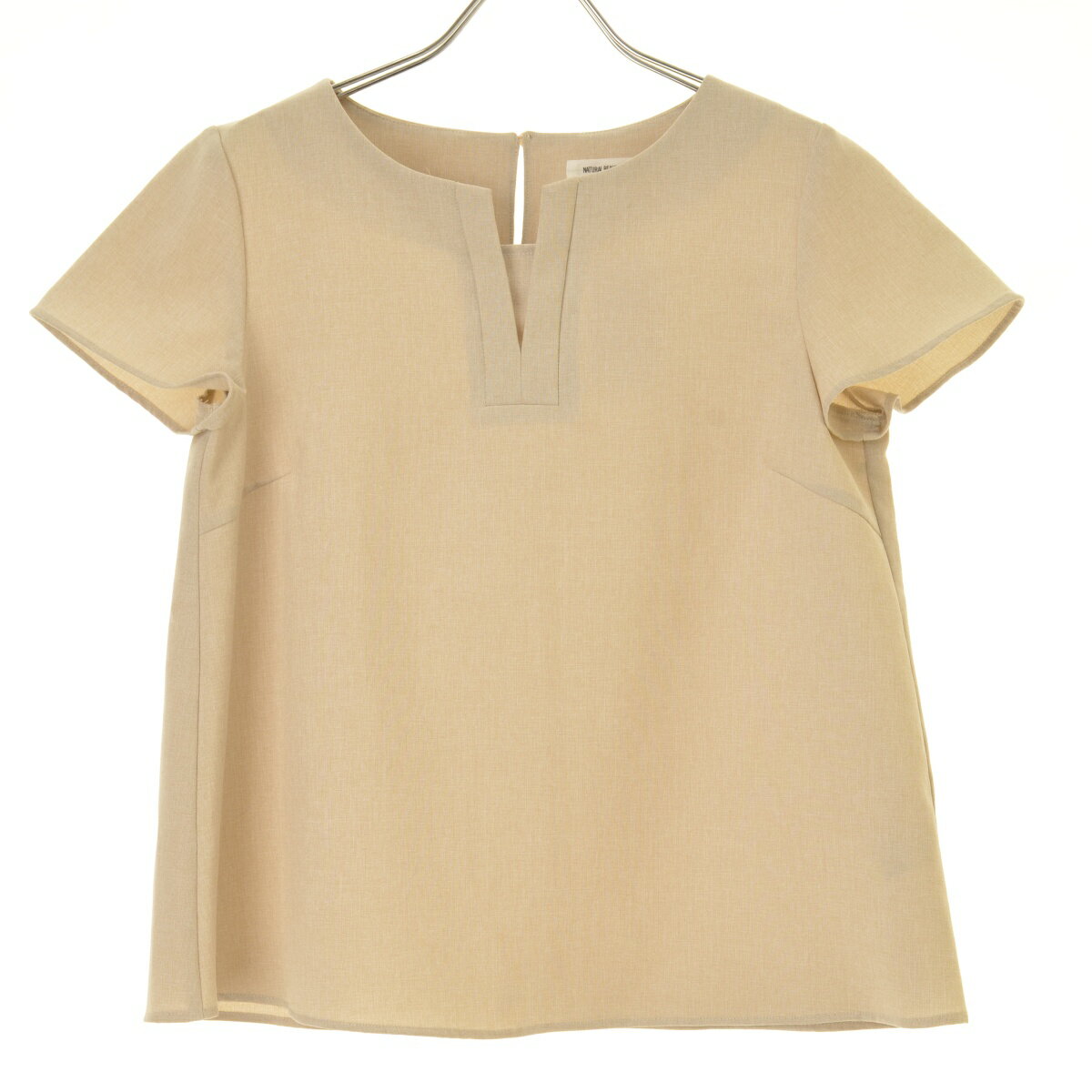樂天商城 - 【中古】NATURAL BEAUTY BASIC / ナチュラルビューティーベーシック017-0110723 リネンライクオックス半袖ブラウス【cacgafac-l】