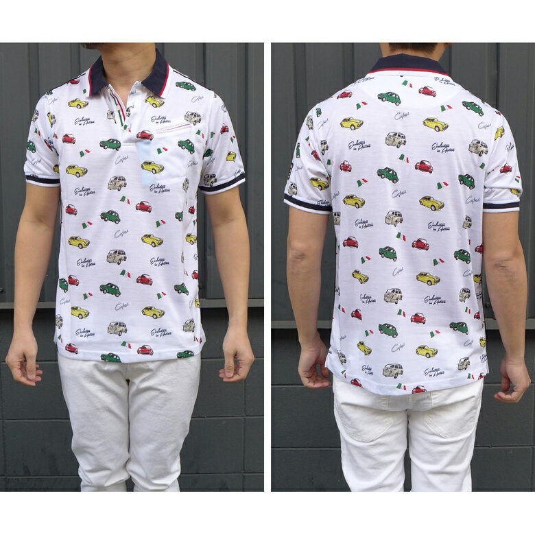 カプリ（capri）メンズ ポロシャツ 半袖Tシャツゴルフ 大人 40代 50代 メンズ ファッション吸汗速乾 ストレッチ 伸縮性 UVカットCAPRI-8231-2533【ホワイト】ゴルフウェア マリンスポーツ 釣りウェア キャンプ アウトドア