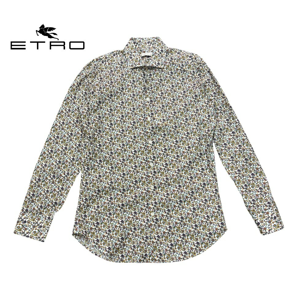 乐天商城 - エトロ(ETROI)　メンズ ペイズリー柄フラワーモチーフ シャツブラウス シャツ カジュアルシャツ ブラウス 送料無料 カットソーETRO-11451【ホワイト】