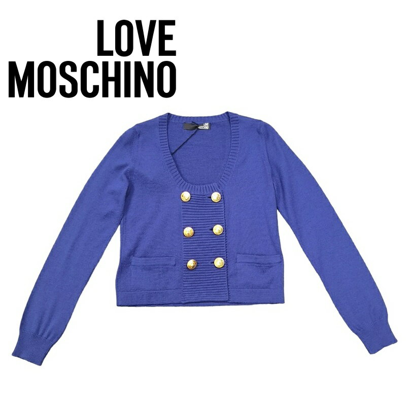 Rakuten - Love Moschino ラブ モスキーノ ニットカーディガンクロップド カーディガン レディース 新品 MZ1200057