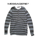メッサジェリエ(Messagerie) メンズ コットンリネンサイドーボーダーサマーニット イタリア製 送料無料 Messagerie-8711(4)