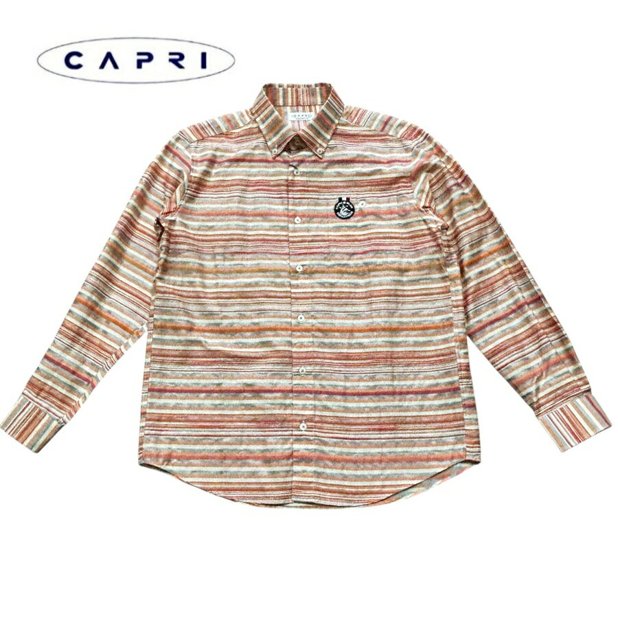 　★★★サイズ★★★＊平置きでの採寸（実寸）です。多少の誤差は予めご了承下さい。　　 着丈(cm) 胸囲 (cm) 肩幅 (cm) 袖丈 (cm) 48 75 56 47 62 　★★★商品説明★★★ ＊　　　■生産国：日本製 ■品番：CAPRI-8231-2576■素材：　コットン55％ポリ27％　■カラー：オレンジ カジュアル感を全面に打ち出した肩の凝らない柔らかい素材とデザインが、安息の時間を演出。 春先にぴったりのリラックスしたシルエット。