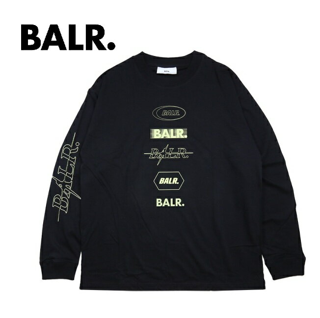 Rakuten - BALR ボーラー Tags LS T-Shirt balr ロングTシャツ ロンT ブラック B1112.1298 ロゴプリント 【ブラック】送料無料