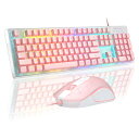 ゲーミングキーボードとマウスのコンボ、K1 RGB LEDバックライト...(2)