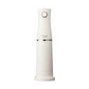 【2024年モデル・スティックタイプ】ドウシシャ 電動ふわふわとろ雪スティックかき氷器 刃の高さ調節機能付き 製氷カップ2個付き(SSサイズ) お手入れブラシ付き レシピ付き ホワイト