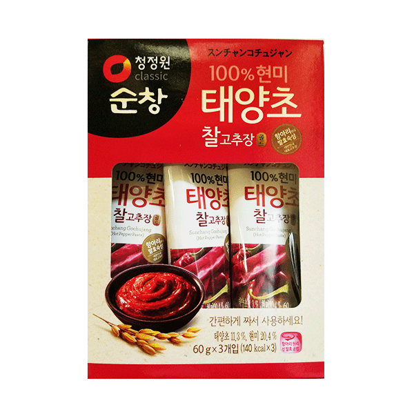 【スンチャン】チューブ　コチュジャン　60g×3個(1set)　☆韓国食品 韓国食材 韓国春雨 食料品 韓国調味料 韓国ソース 唐辛子 スパイス 辛口 激辛