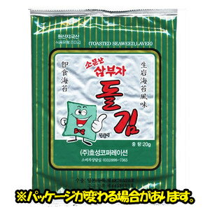 【三父子】サンブジャ海苔 全形 (6枚入) 20g×30個(1BOX) ☆韓国食品 韓国食材 韓国海苔 のり おつまみ 韓国料理 全形のり