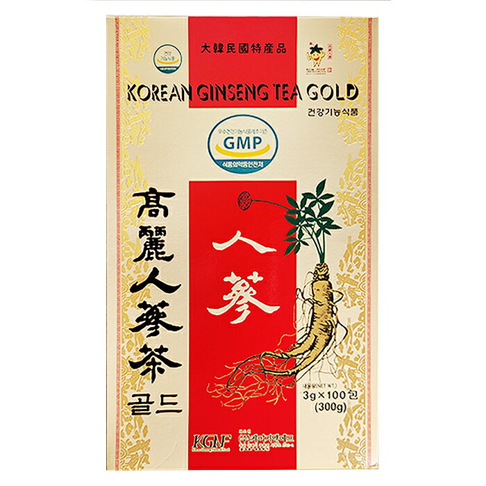 高麗人参茶（紙）3gx100包x3個　★1個当たり￥1,404(税込)　★韓国お茶 韓国茶 伝統茶 韓国伝統茶 にんじん茶 粉末茶 韓国食材 韓国食品 ..