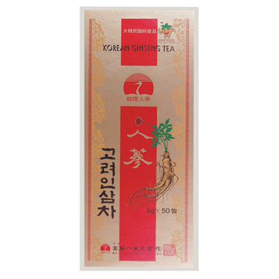 内容量 3g×50包 原材料 人参濃縮液(人参サポニン80mg/g、固形分60%以上)10%、ブドウ糖90% 特徴 大韓民国の特産品である高麗人参から抽出した高麗人参エキスを主な原料として現代人の嗜好に合うように顆粒状に製造した食品です。 保存方法 直射光線を避けて凉しい所に保管してください。 賞味期限 別途記載 原産国 大韓民国 栄養成分表示1包(3g)当たり エネルギー 10kcal たんぱく質 0.0g 脂質 0.0g 炭水化物 3g食塩相当量　0.0g ※パッケージデザインは予告なく変更になる場合がございますのでご了承ください。*輸入元によって箱が変わることもあります