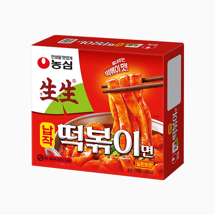 ★10個のみ地域別送料★【農心】生生平たいトッポキ麺258g 生生(センセン)ラッポッキ麺 韓国食品 ノンシム 生生納薄トッポッキ麺 258g, 生生ラッポッキ麺, 韓国屋台風, トッポッキ味, 甘辛ソース, 韓国ラーメン, 平麺タイプ, もちもち麺, コチュジャン味, 辛いラーメン