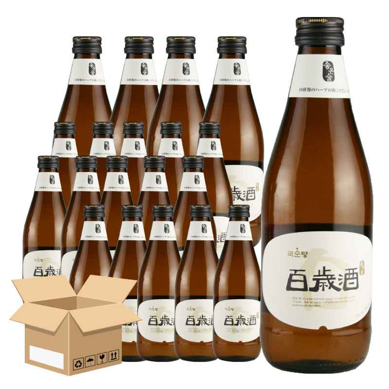 【百歳酒】 ベクセジュ 375ml「1BOX20本」■韓国食品■韓国食材/韓国料理/韓国お土産/酒/お酒/焼酎/韓国酒/韓国お酒/果…