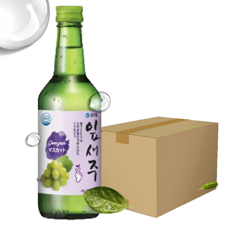 「特価」焼酎グラス3個付き！【送料無料】『宝海』ボヘイプセジュマスカット味360ml（1BOX20本）■韓国焼酎/果実焼酎/…