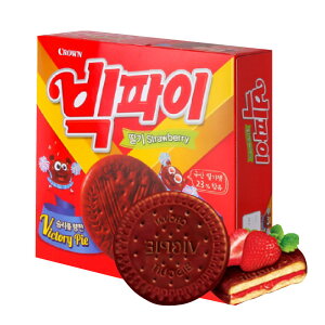 【クラウン】ビックパイ216g(18g 12個)　■韓国食品■韓国お菓子/いちごパイ/ビックパイ/チョコパイ/お菓子/パイ/チョコ/いちご