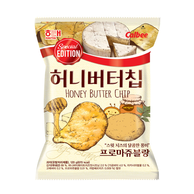 【ヘテ】フロマージュブラン ハニーバターチップ 「60g」1袋　韓国で大人気!!■韓国食品■お菓子/ハニーバター/韓国お菓子/ポテトチップス/チーズ