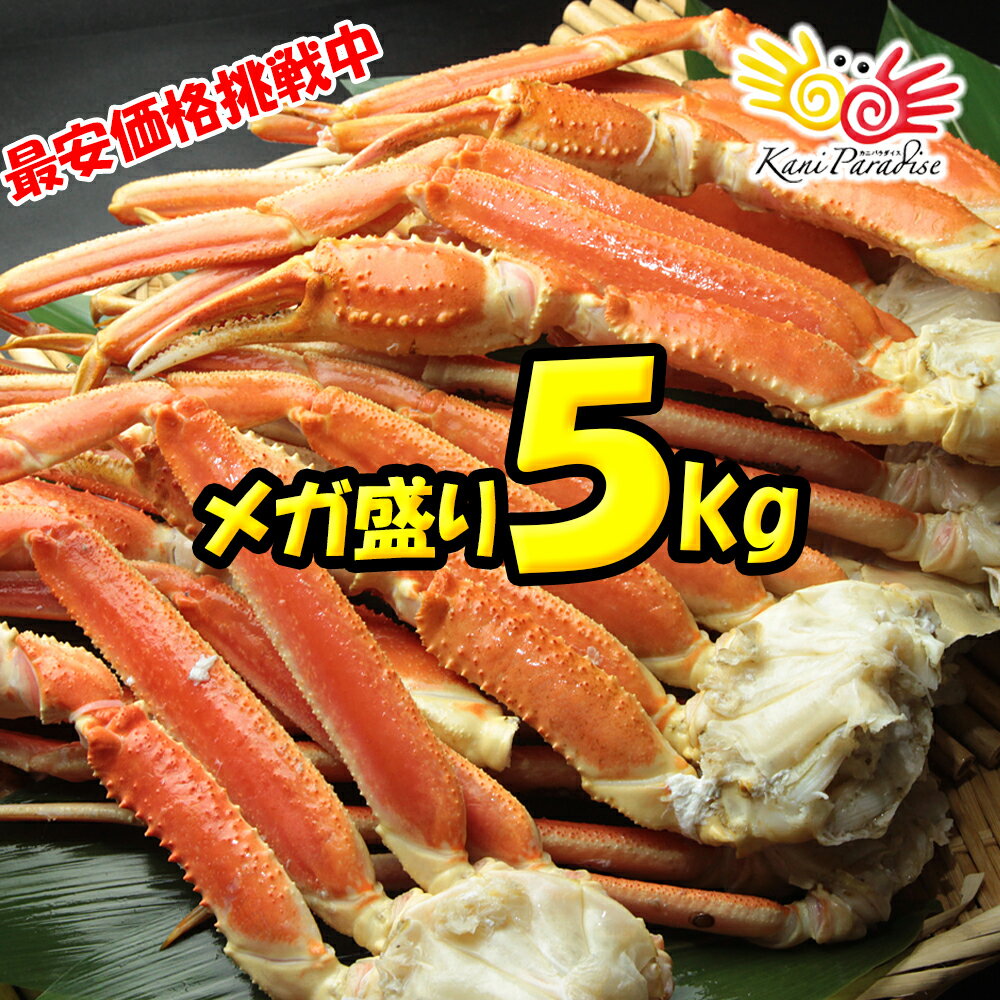 最安価格挑戦中 ずわいがに メガ盛り 5kg L 2L 3L 4L 5L / 業務用 お徳用 お得 肩付脚 セクション ボイル かに カニ 蟹 鍋 夏 ギフト お中元 御中元 敬老の日 お歳暮 御歳暮 クリスマス プレゼント ( お買いものパンダCP対象 8/17 10:00～8/31 9:59)のサムネイル