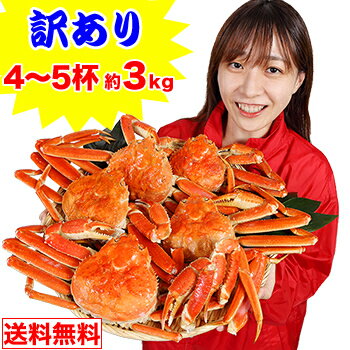 【イベント応援!300円引クーポン配布中!】【訳あり】 カナダ産 ボイルズワイ姿4〜5杯（約3kg）【8/18 00:00〜8/23 01:59まで】