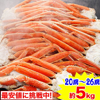 海鮮かに処 カニ ★最安値に挑戦中！★★2L ボイルずわいがに肩脚20～26肩(約5kg)［ 脚肩 ボイル済み 茹で ボイルずわい ボイルズワイ ボイルずわい蟹 ずわい蟹 ズワイ蟹 ズワイ ］