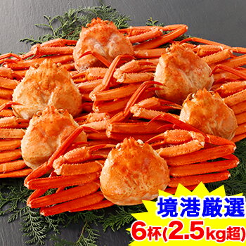 【境港厳選】浜茹で紅ずわいがに姿6杯(2.5kg超) 【境港厳選】浜茹で紅ずわいがに姿6杯(2.5kg超)