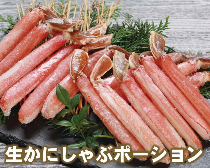 【21-041】生かにしゃぶポーション　20〜25本入（約500g） かにしゃぶ ポーション カニ ズワイガニ 送料無料 かに 蟹 ギフト お取り寄せグルメ