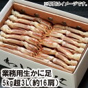 【23-050】業務用生ずわいかに足 5kg超3L （約16肩）カニ ズワイガニ 送料無料 かに 蟹 ギフト お取り寄せグルメ