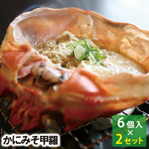 かにみそ甲羅6個（35g×6個） （2箱セット）かにみそ カニミソ 蟹味噌 カニ味噌 かに味噌 送料無料 兵庫県加工 ずわいがに ズワイガニ べにずわいがに ベニズワイガニ カニ かに 蟹 甲羅酒