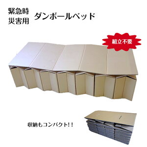 【送料無料】 【横幅70cm】ダンボールベッド 段ボール ベッド 災害用 備蓄品 コンパクト 緊急災害時 避難時 備蓄用 防災 避難 自宅療養 140サイズ 断熱効果 大きさ約190cm 収納楽々 組立30秒