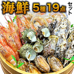 5種19点セット 豪華海鮮 あわび さざえ かき えび ほたて アワビ サザエ カキ エビ ホタテ 鮑 牡蠣 海老 帆立 内祝い お返し 食べ物 食品 ギフト グルメ セット 海鮮 海産物 詰め合わせ お取り寄せグルメ バーベキュー BBQ お歳暮 満足良品館 全国送料無料