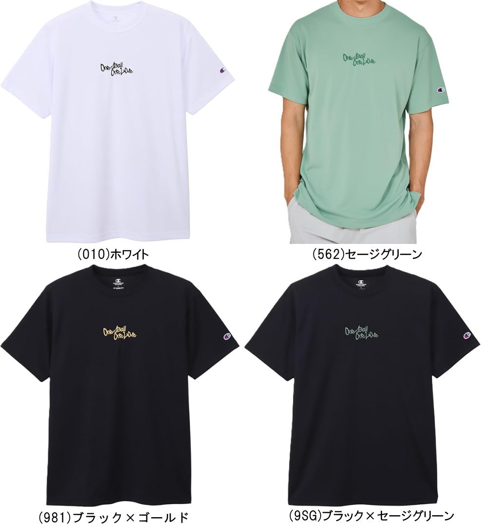 ※店頭在庫品 ■メーカー チャンピオン（CHAMPION） ■品番 C3-DB320 ■品名 バスケット ショートスリーブ Tシャツ 半袖 E-MOTION ■カラー (010)ホワイト (562)セージグリーン (981)ブラック×ゴールド (9SG)ブラック×セージグリーン ■サイズ (M)身長167〜173・胸囲90〜94・ウエスト76〜80cm (L)身長172〜178・胸囲94〜98・ウエスト80〜84cm (XL)身長177〜183・胸囲98〜102・ウエスト84〜88cm ■品質・素材 ポリエステル100% ■特徴 環境に配慮されたリサイクルポリエステル100％のメッシュ素材を使用したショートスリーブTシャツです。