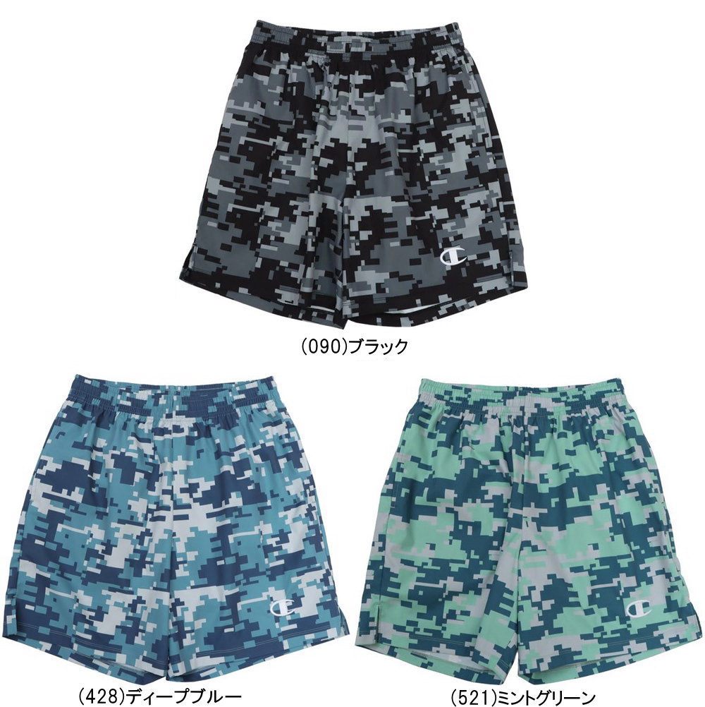 ※店頭在庫品 ■メーカー チャンピオン（CHAMPION） ■品番 C3-EB528 ■品名 バスケット プラクティス パンツ E-MOTION ショーツ バスパン ■カラー (090)ブラック (428)ディープブルー (521)ミントグリーン ■サイズ (M)身長167〜173・胸囲90〜94・ウエスト76〜80cm (L)身長172〜178・胸囲94〜98・ウエスト80〜84cm (XL)身長177〜183・胸囲98〜102・ウエスト84〜88cm ■品質・素材 ポリエステル100% ■特徴 汗を吸収し発散することで得られる気化熱冷却効果とハッカ葉から抽出した冷却効果が認められた天然由来のメントールクリスタルの要素を併せ持つ新たなクーリングテクノロジー「C COOL（シークール） 持続冷感」加工を行った生地を使用。吸汗速乾機能と動きやすいストレッチ性も備えたショーツです。トレンドのショート丈（Lサイズ 総丈45cm）で、デジタルカモフラージュ柄を全面に昇華プリントで入れています。