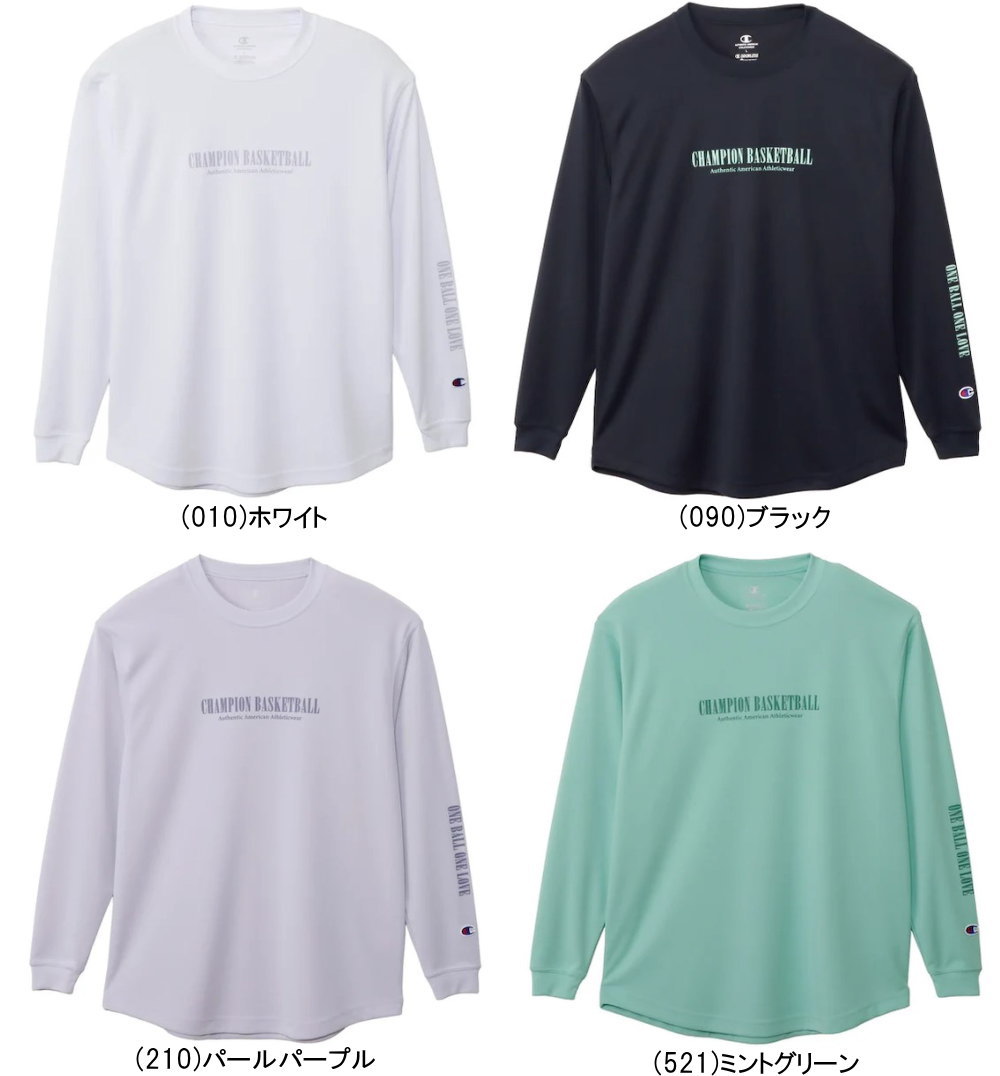 メール便無料 チャンピオン レディース ロングスリーブ Tシャツ 長袖 女性 女子 CW-EB410 CHAMPION バスケット ミニバス