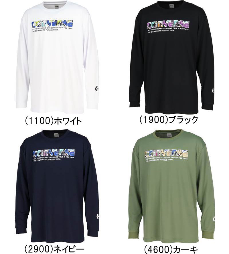 メール便無料 コンバース メンズ プリント ロングスリーブ 長袖 Tシャツ プラクティス CB232365L