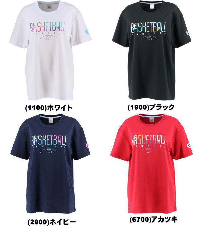 ※店頭在庫品 ■メーカー コンバース（CONVERSE） ■品番 CB301352 ■品名 バスケット レディース プリント Tシャツ ウィメンズ 女性 女子用 ■カラー (1100)ホワイト (1900)ブラック (2900)ネイビー (...