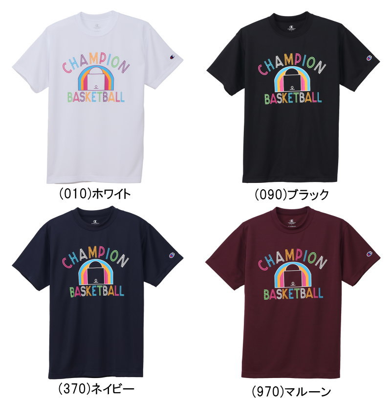 ※店頭在庫品 ■メーカー チャンピオン（CHAMPION） ■品番 CW-TB324 ■品名 バスケット レディース プラクティス Tシャツ 半袖 ウィメンズ 女性 女子用 ■カラー (010)ホワイト (090)ブラック (370)ネイビー (970)マルーン ■サイズ レディース(女性用) (M)身長157〜163・バスト81〜85・ウエスト62〜66cm (L)身長162〜168・バスト84〜88・ウエスト65〜69cm (XL)身長167〜173・バスト87〜91・ウエスト68〜72cm ■品質・素材 Double Dry DX PG（ポリエステル100%）